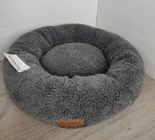 Tujoma Luxus Kantola pyöreä pörröpeti tummanharmaa S