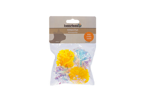 Beeztees kissan rapinapallot 4kpl/pkt