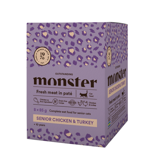 Monster Cat Pouches Senior Chicken&Turkey