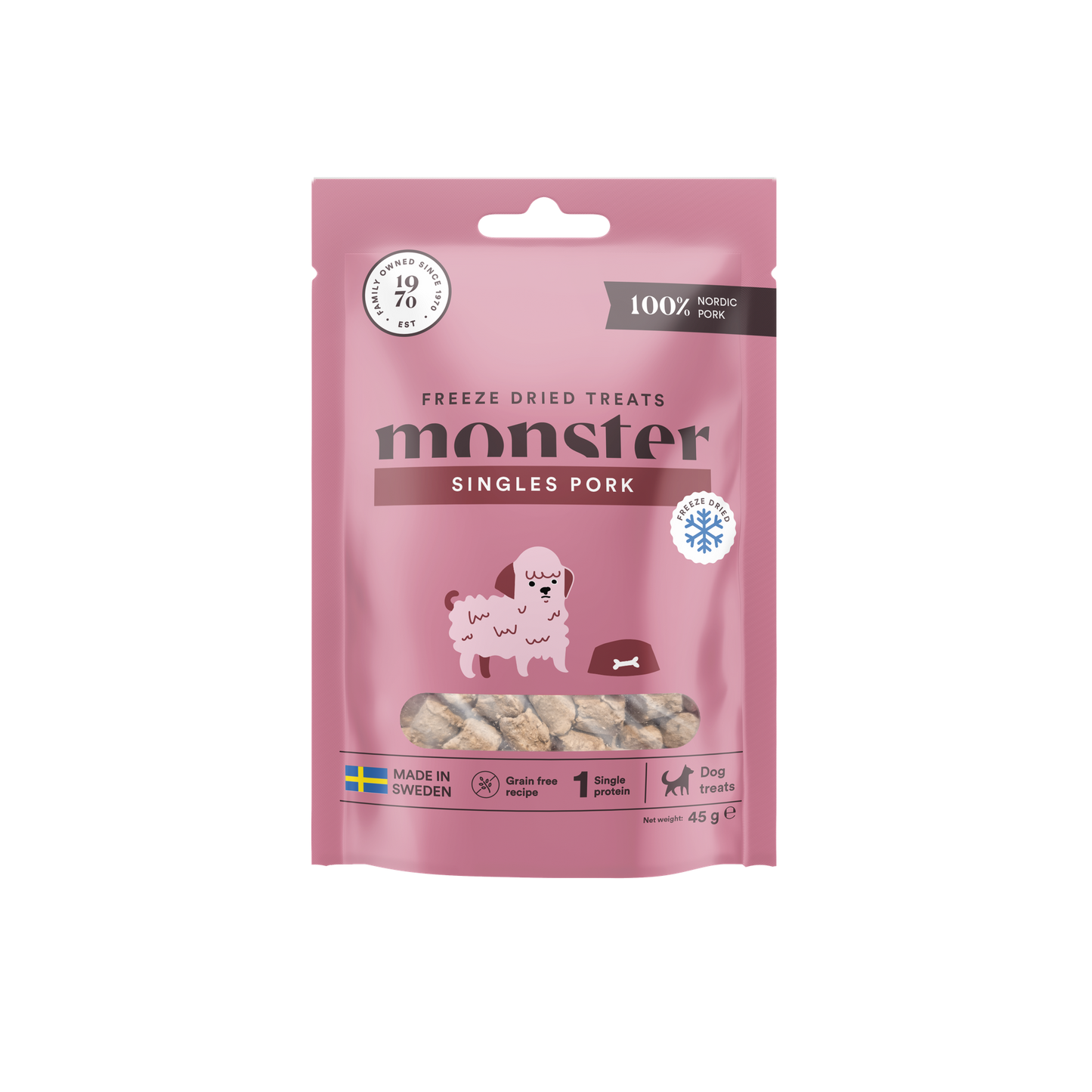 Monster Freeze Dried Treats Singles Pork 45g