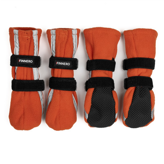 FinNero Halla fleecetossut heijastimilla, oranssi