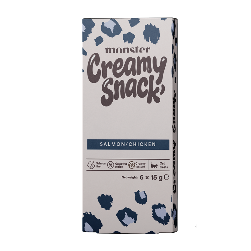 Monster Cat Creamy Snack Chicken/Salmon 6x15g - Kissan herkkutahna