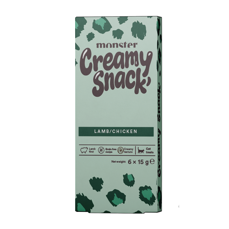 Monster Cat Creamy Snack Lamb/Chicken 6x15g - Kissan herkkutahna