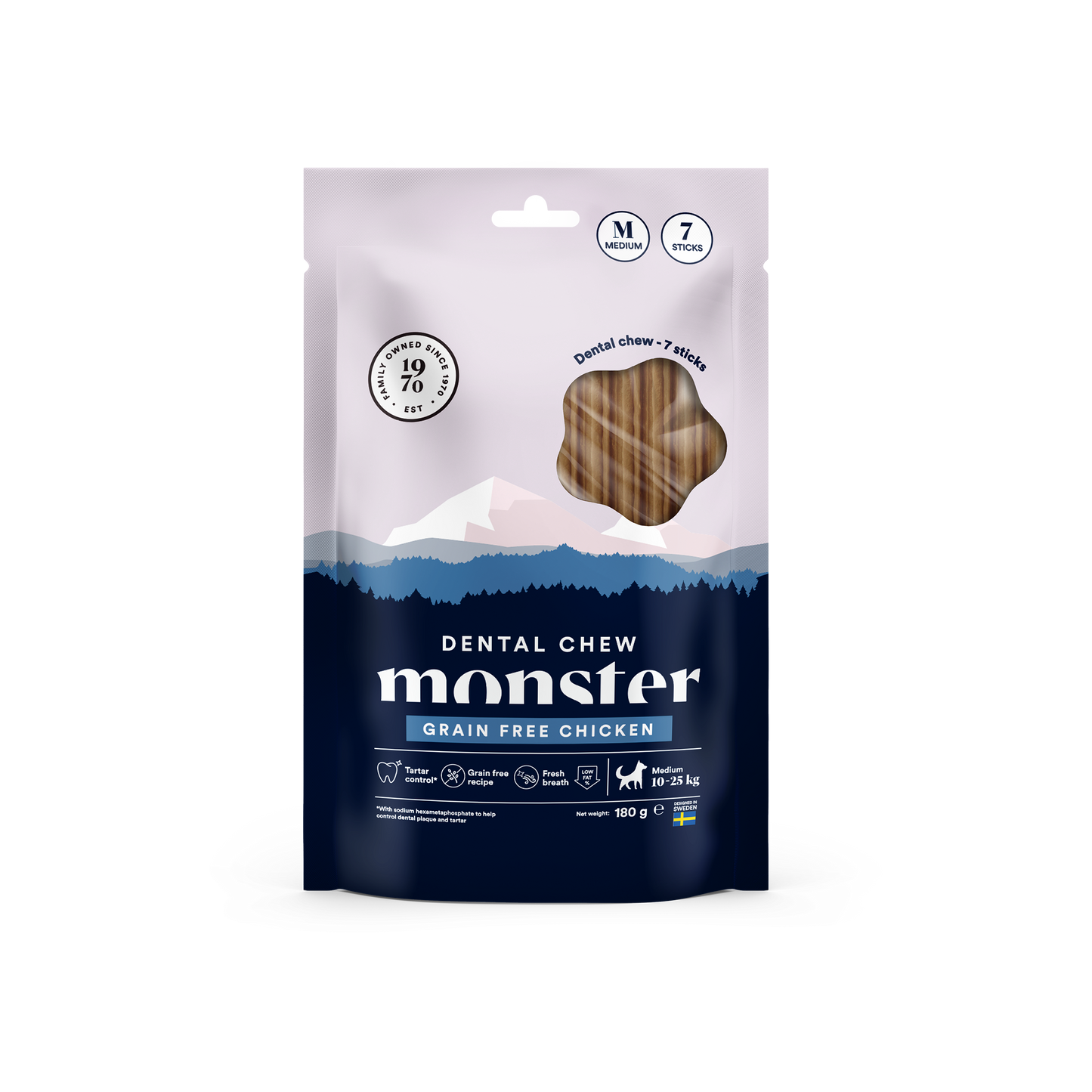 Monster Dog Dental Chew GF Chicken Large 7kpl, 270g