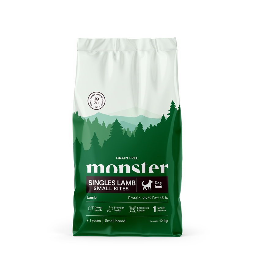 Monster Dog Grain Free Singles Lamb Small Bites 12kg
