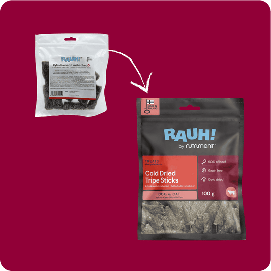 RAUH Cold-dried Tripe sticks - Kylmäkuivatut mahatikut, 100g