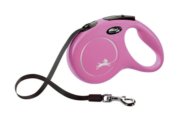 Flexi New Classic Nauha, M 5m (max 25kg), pinkki