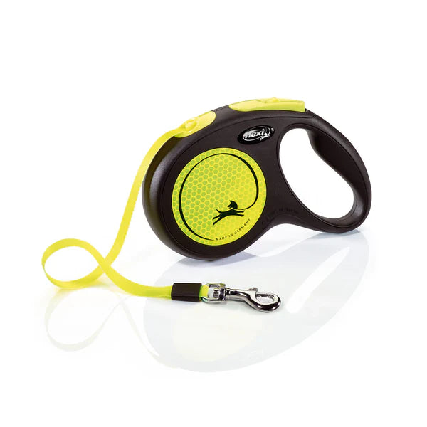 Flexi Neon keltainen Nauha, M 5m (max 25kg)