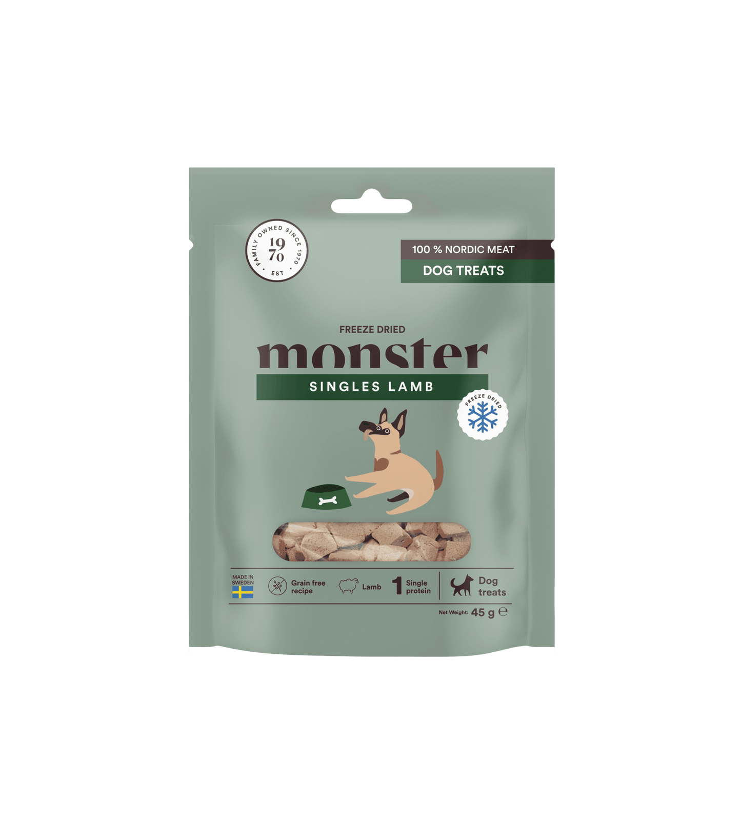 Monster Freeze Dried Treats Singles Lamb 45g