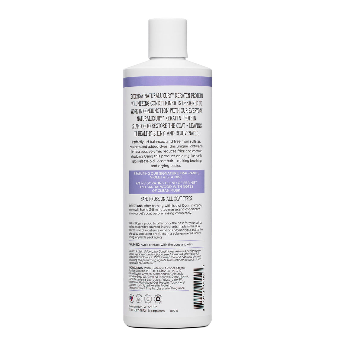 IOD Naturaluxury Keratin Volumizing hoitoaine, 473ml
