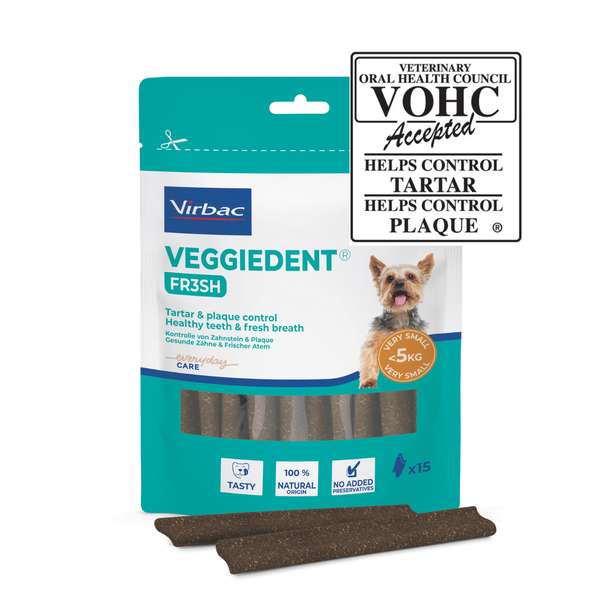 Virbac Veggiedent Fr3sh alle 5kg XS 15kpl/114g
