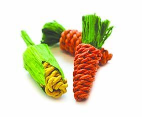 Happy Pet Sisal Porkkana & Maissi Mini 3kpl
