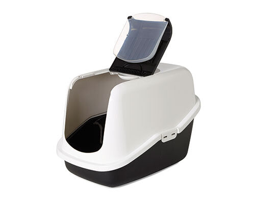 Savic Nestor katettu kissanvessa, musta 56x39x38.5cm