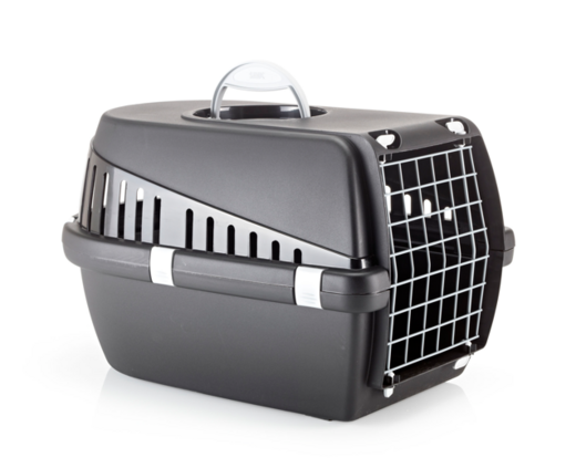 Trotter 1 kuljetusboksi metalliovella 49x33x30cm, musta