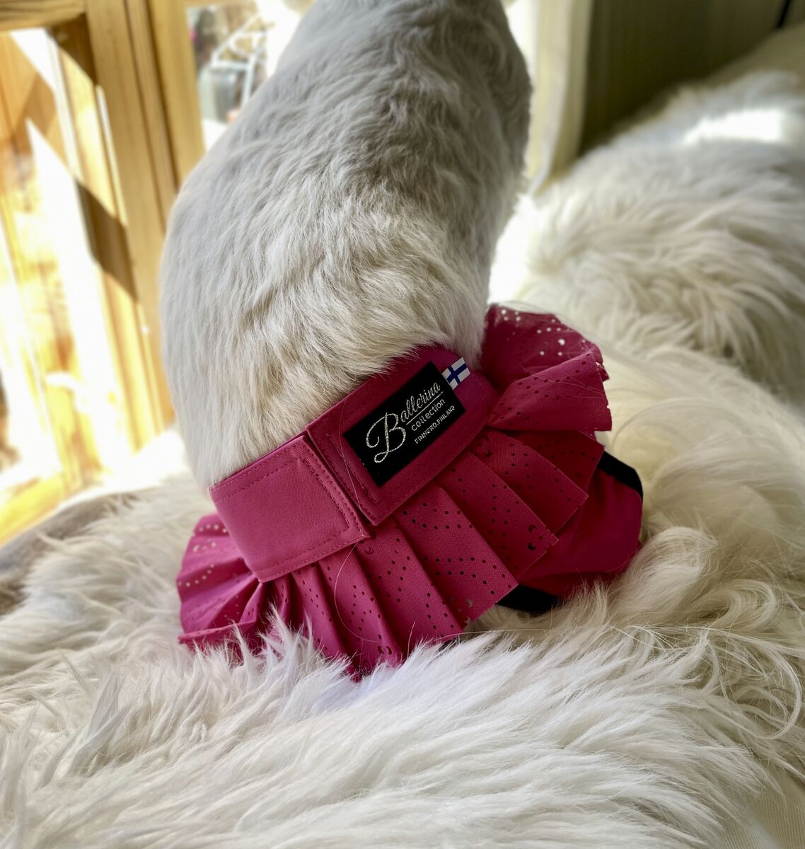 Ballerina juoksuhousut, Lace tumma pinkki pitsireunalla
