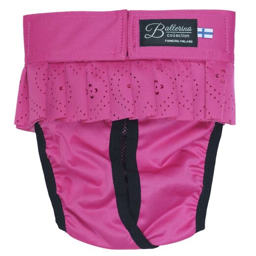 Ballerina juoksuhousut, Lace tumma pinkki pitsireunalla
