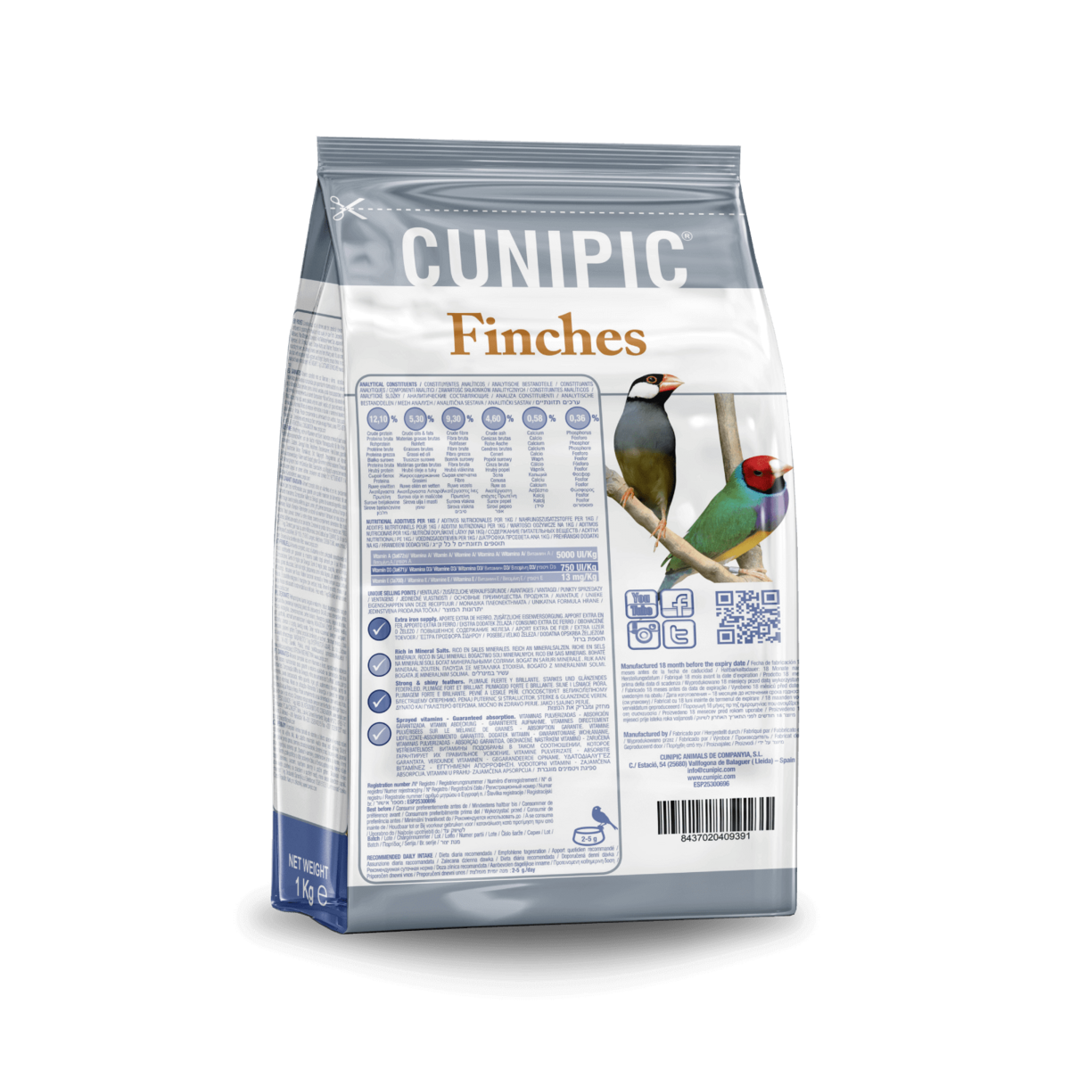Cunipic Finches - peippojen ruoka, 1kg