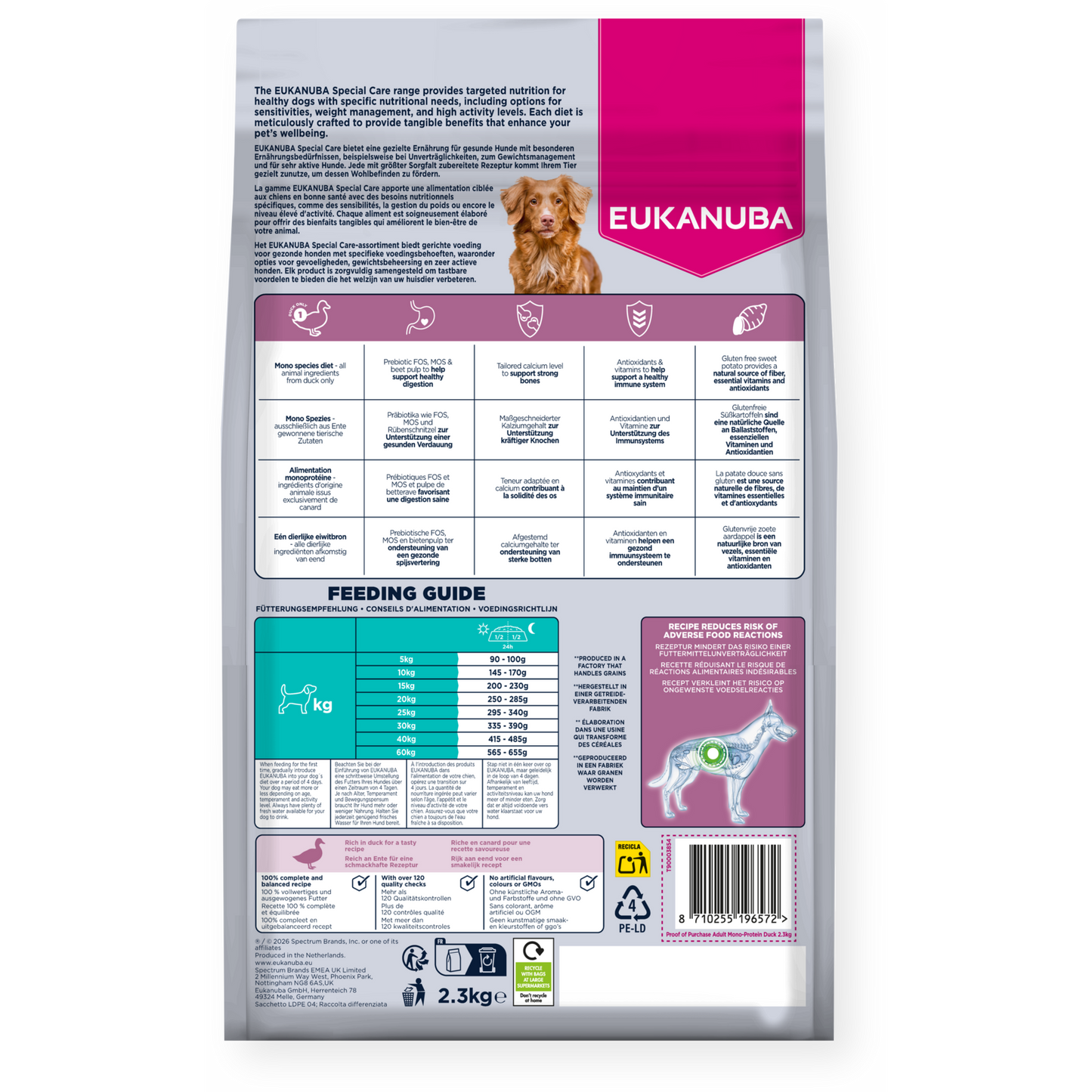 Eukanuba Special Care Mono-protein Adult All Breed Duck