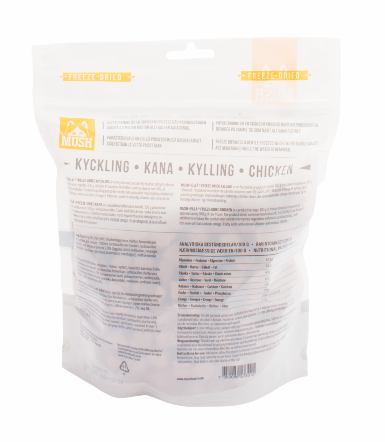 MUSH Hellä Kana Freeze-Dried 250g