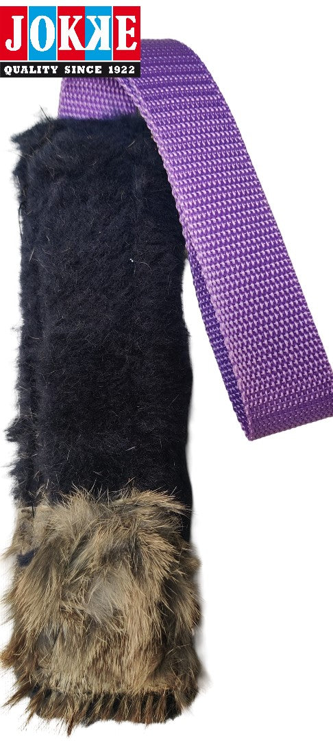 Jokke Blue Bite Rabbit vingulla, kotimainen kaninkarvapatukka