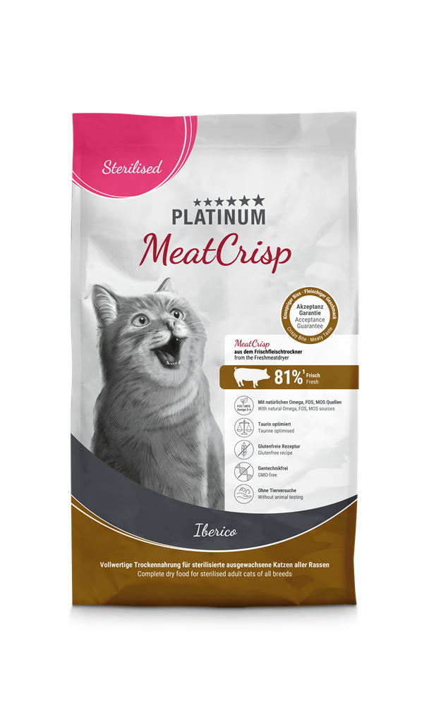 Platinum MeatCrisp Cat Sterilised Iberico 1,5kg