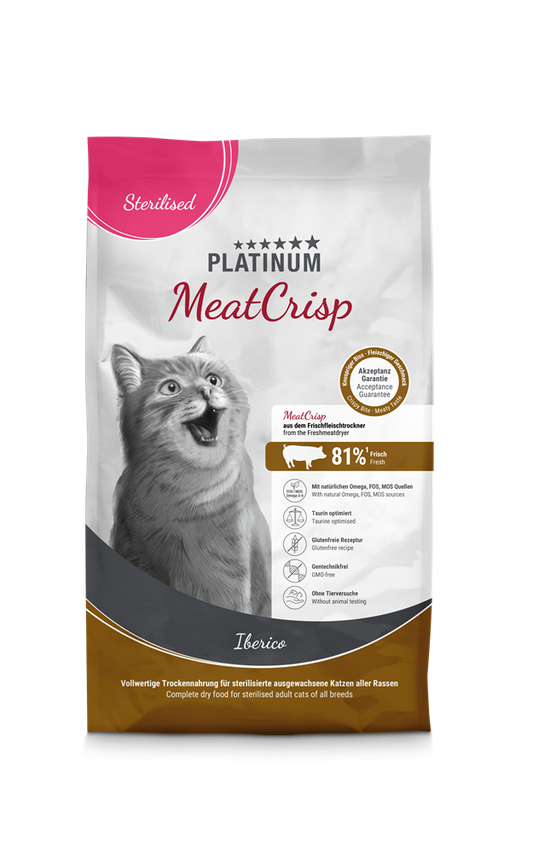 Platinum MeatCrisp Cat Sterilised Iberico 1,5kg