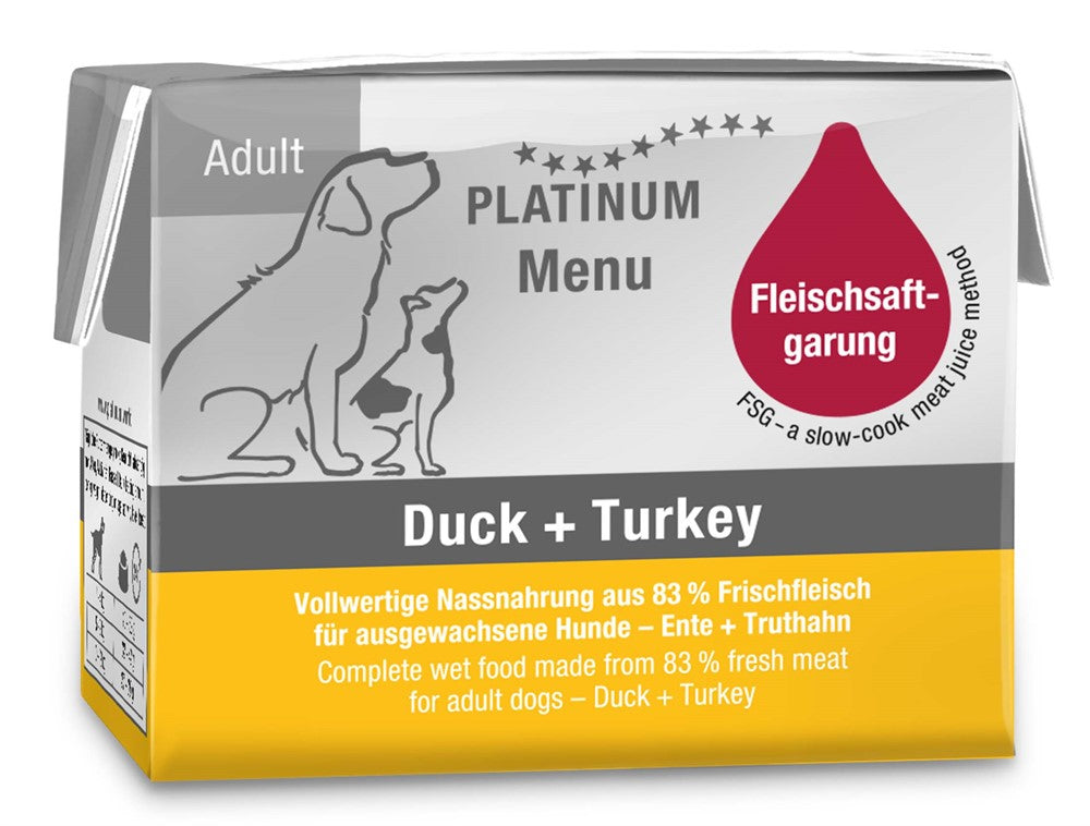 Platinum Dog Menu Duck+Turkey 90g