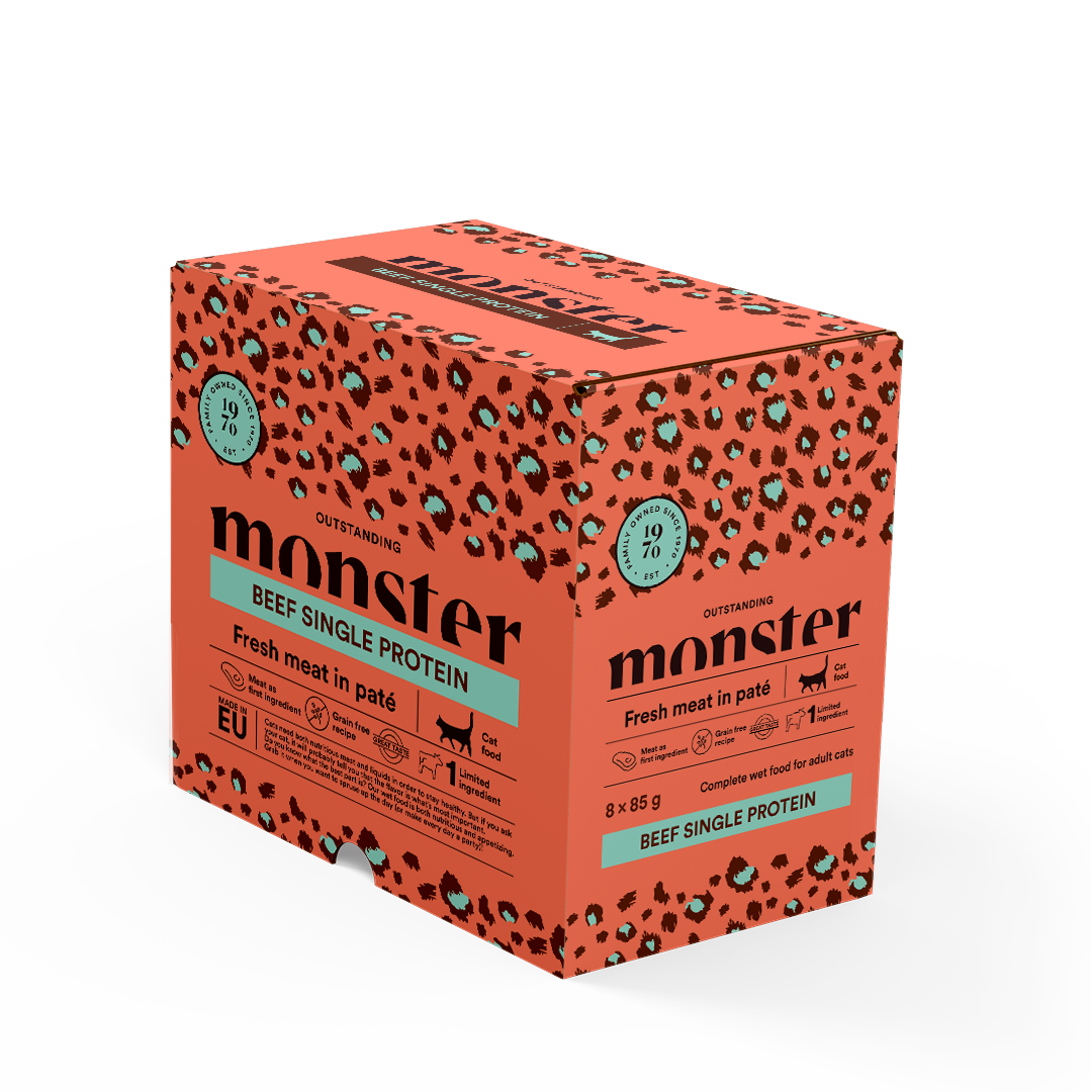 Monster Cat Pouches Adult Beef, 85g - 680g