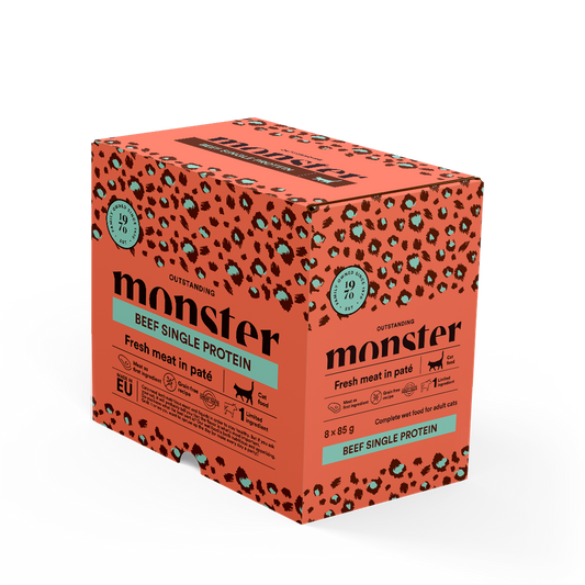 Monster Cat Pouches Adult Beef