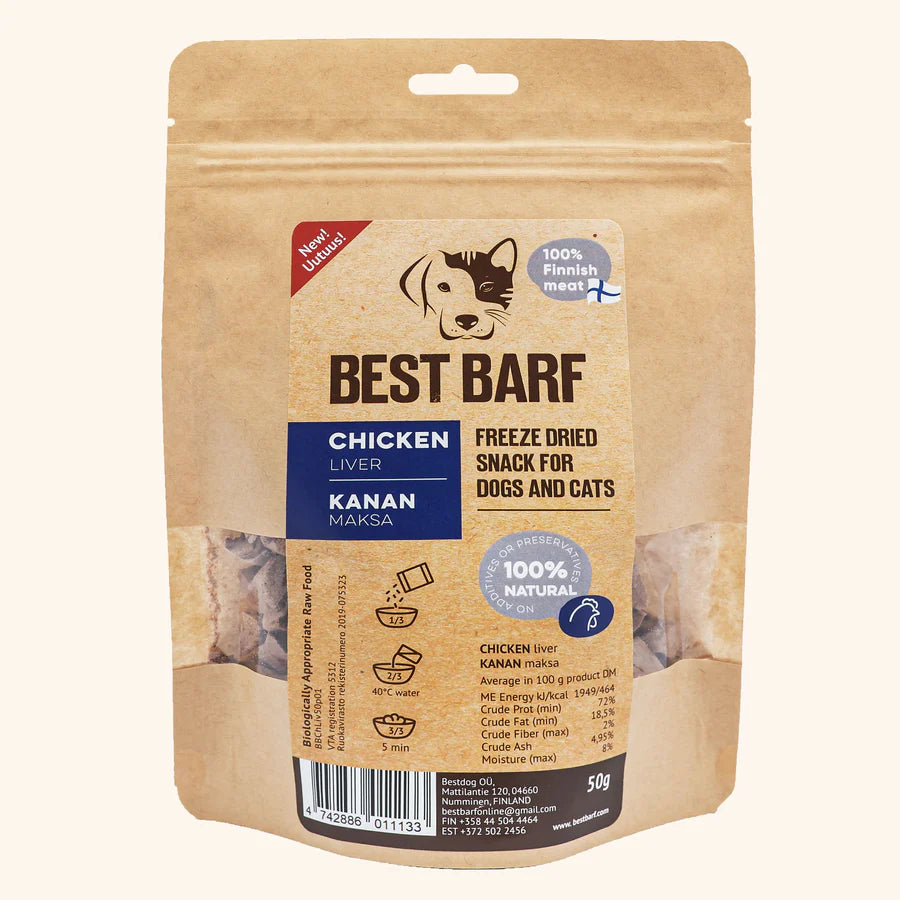 Best Barf Pakastekuivattu Kanan maksa, 100g