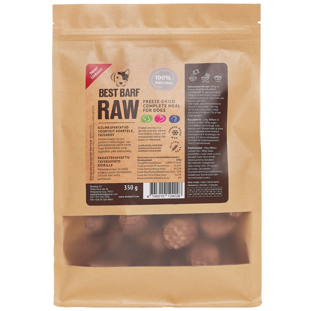 Best Barf täysravintopullat, 350g