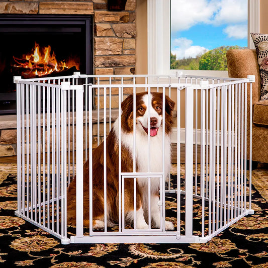 Carlson 2-in-1 Superleveä portti ja pentuaitaus