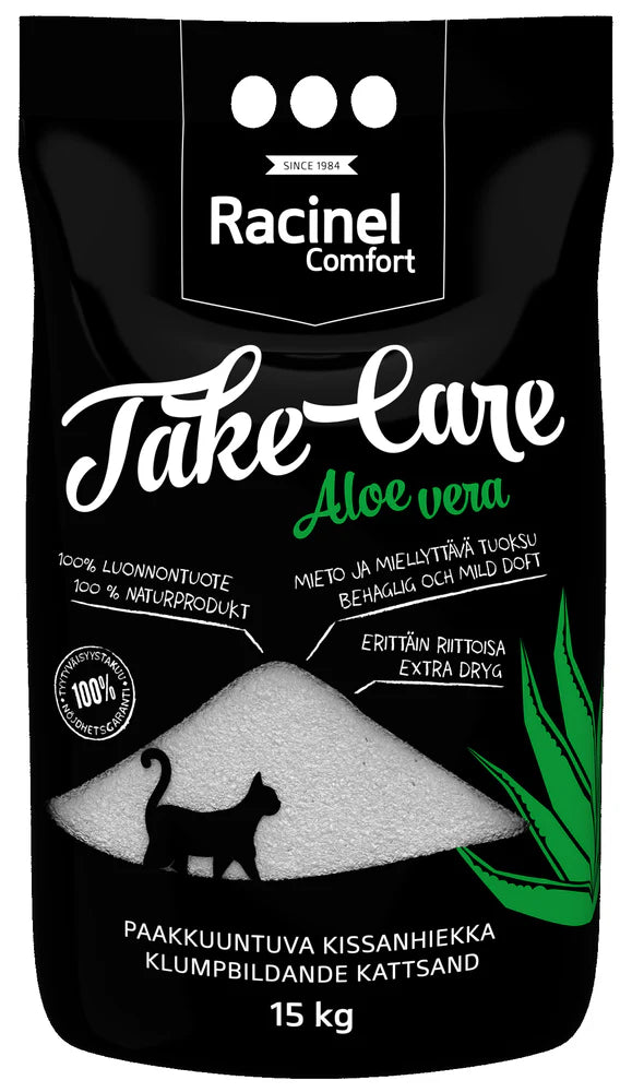 Racinel Take Care Kissanhiekka 15kg, Aloe Vera