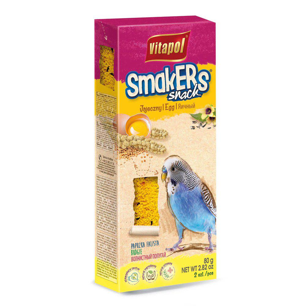 Vitapol Smakers Muna-snack, 80g undulaateille