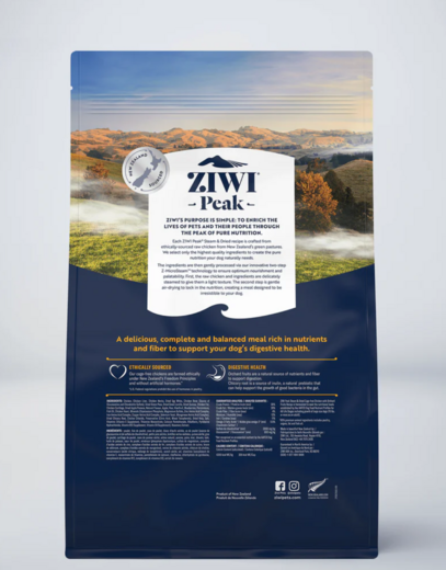 Ziwi Peak Koira Steam&Dried Kana 800g