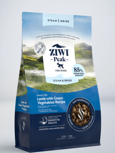 Ziwi Peak Koira Steam&Dried Lammas 800g