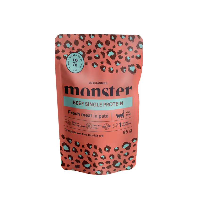 Monster Cat Pouches Adult Beef