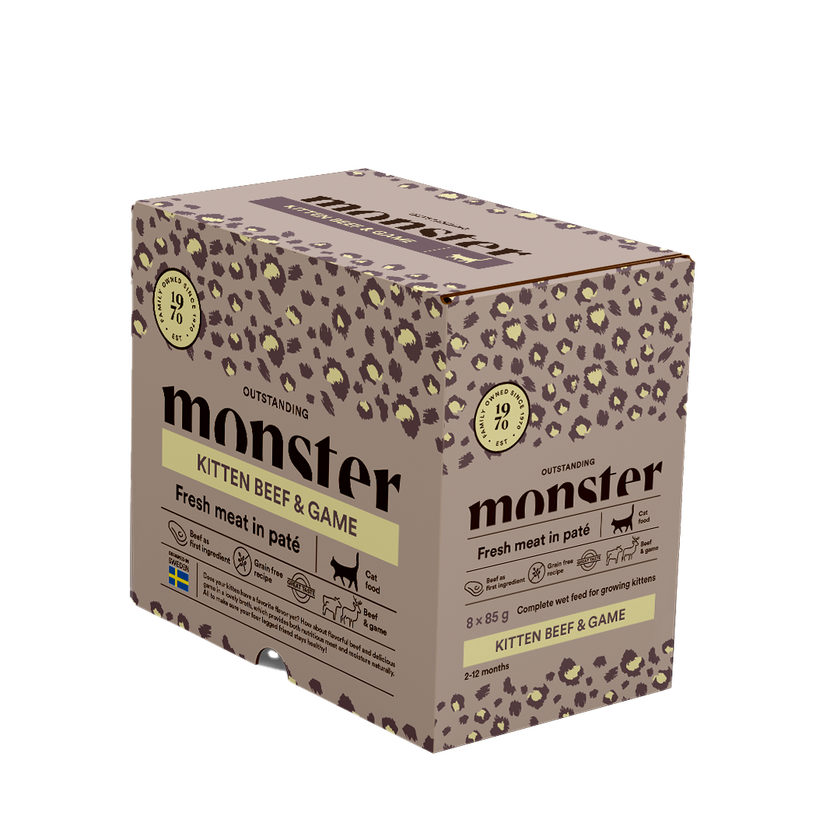 Monster Cat Kitten Pouches Beef&Game