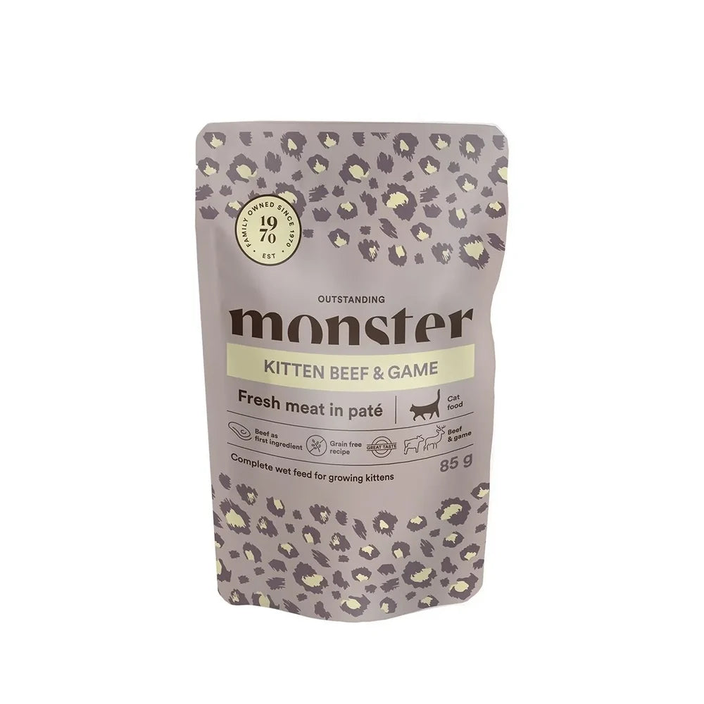 Monster Cat Kitten Pouches Beef&Game