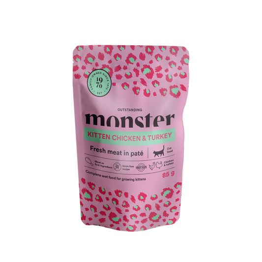 Monster Cat Pouches Kitten Chicken/Turkey