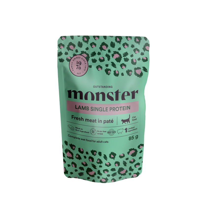 Monster Cat Pouches Adult Lamb