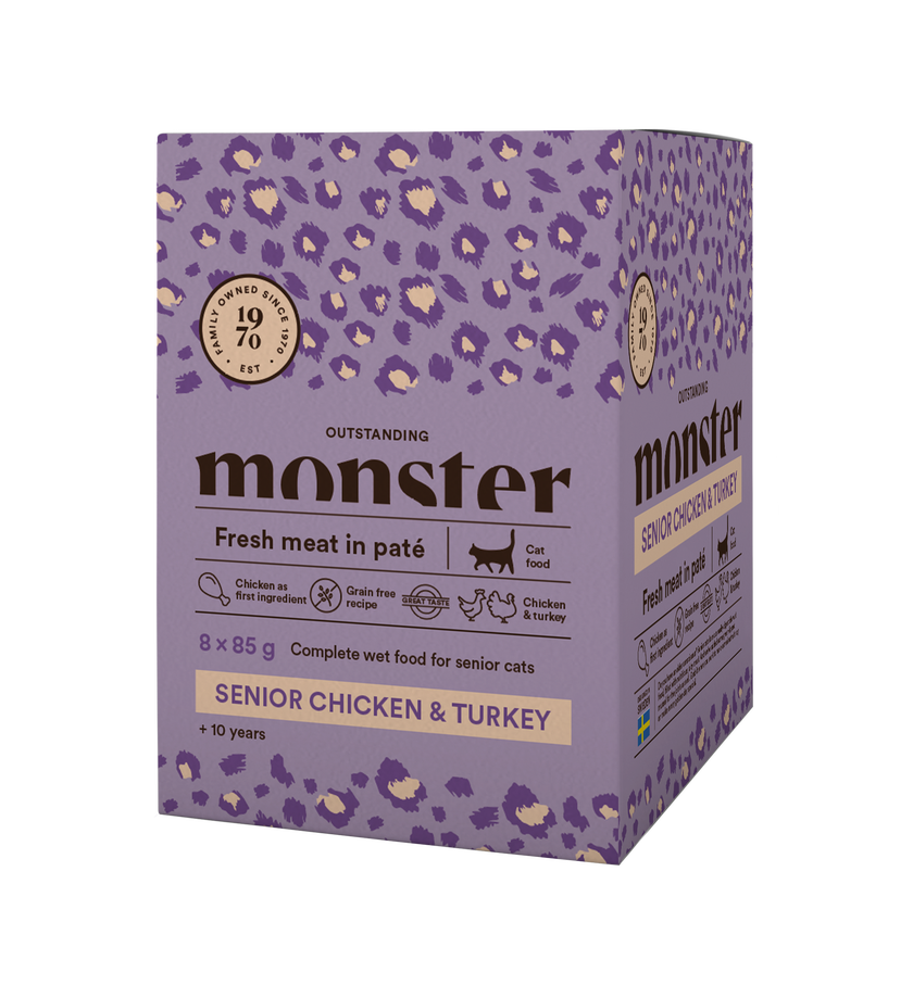 Monster Cat Pouches Senior Chicken&Turkey