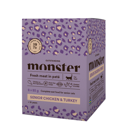 Monster Cat Pouches Senior Chicken&Turkey