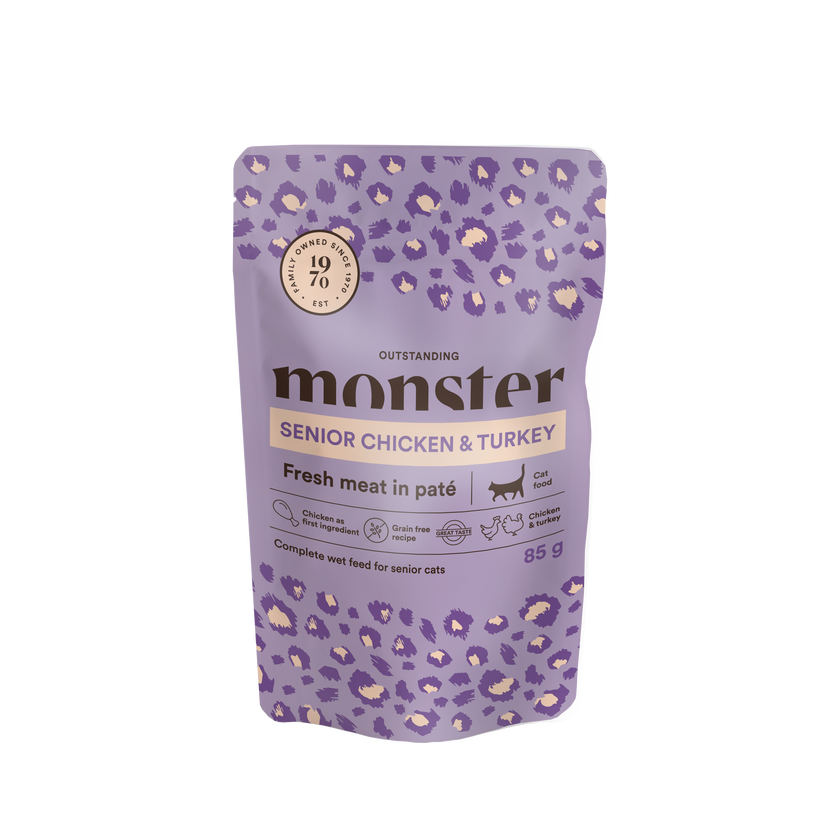 Monster Cat Pouches Senior Chicken&Turkey