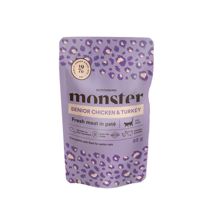 Monster Cat Pouches Senior Chicken&Turkey