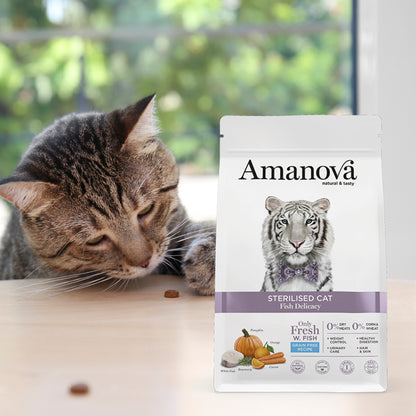 Amanova Cat Grain Free Valkoinen Kala&Kurpitsa
