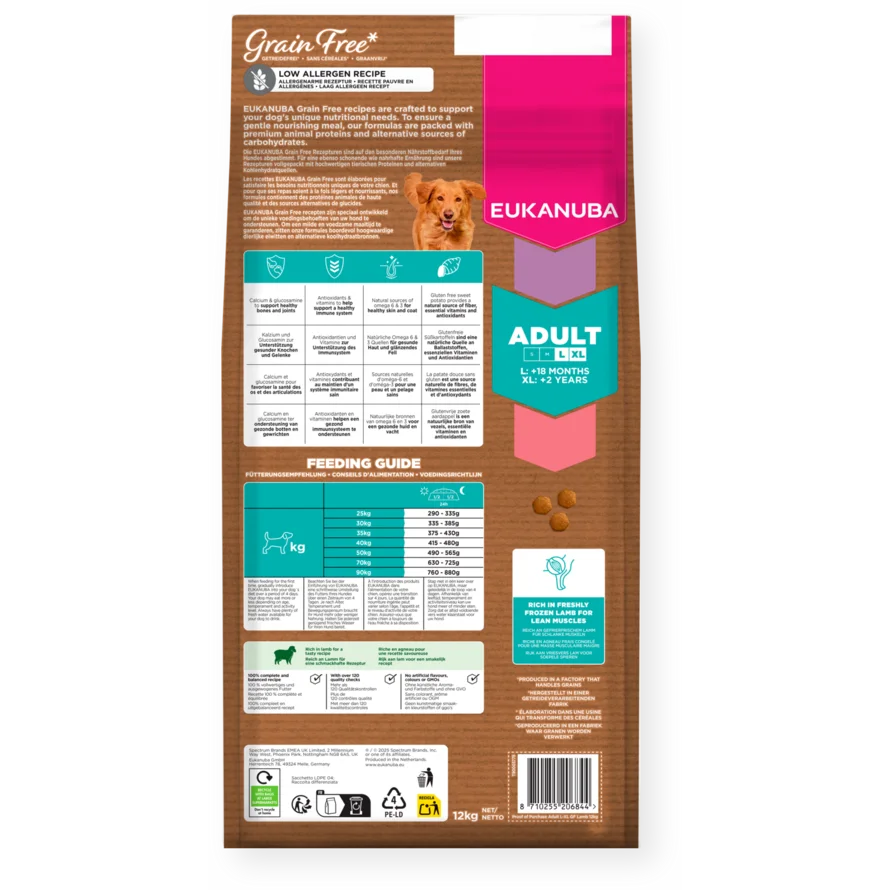 EUKANUBA Adult Large Grainfree Lamb 12kg