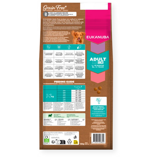 EUKANUBA Adult Large Grainfree Lamb 12kg