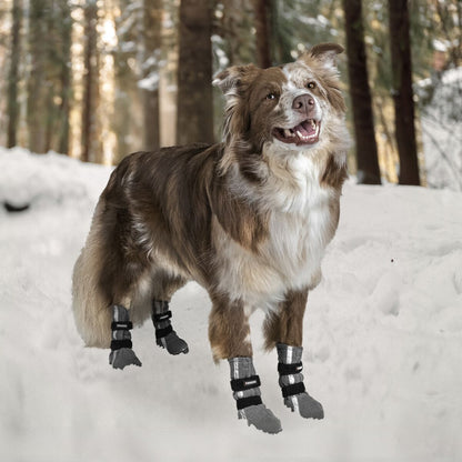 FinNero Halla fleecetossut heijastimilla, harmaa