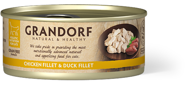 Grandorf Cat Chicken Breast &Duck Fillet 70g